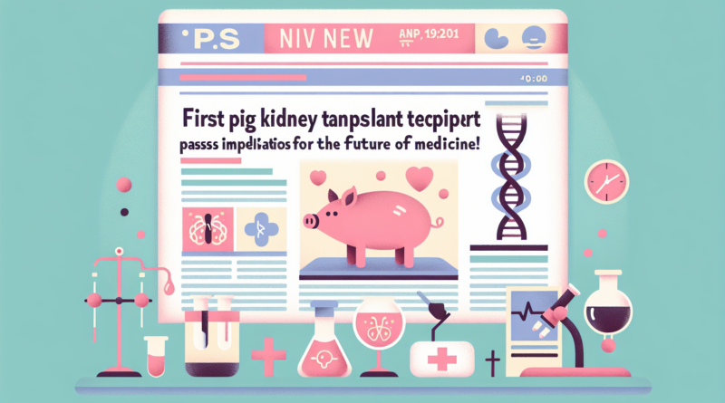 découvrez l'incroyable histoire du premier receveur de greffe de rein de porc, son décès et les implications pour l'avenir de la médecine.